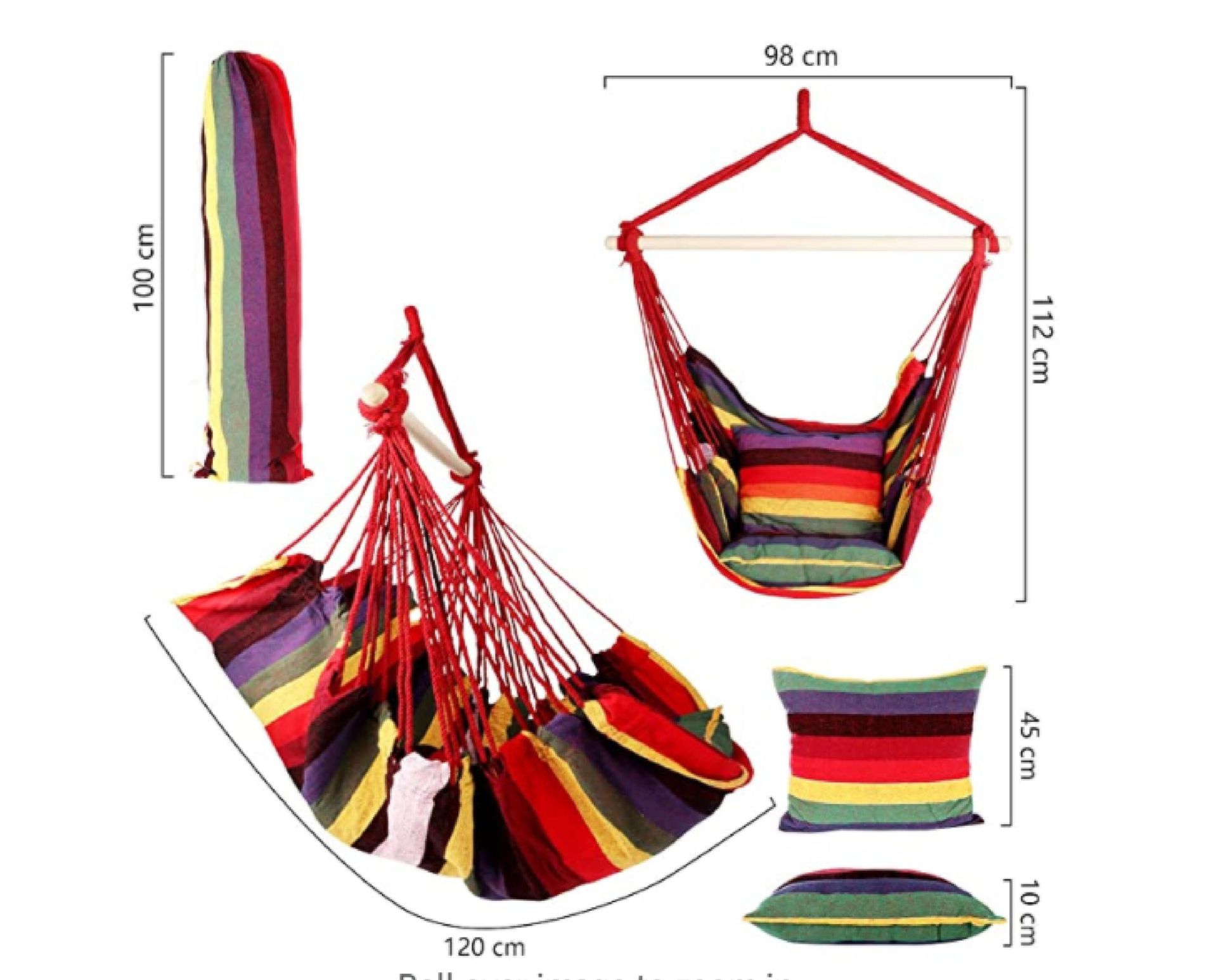 带2个枕头吊床配件链接(点击图片)配件包如图,需要天花板打孔,安装