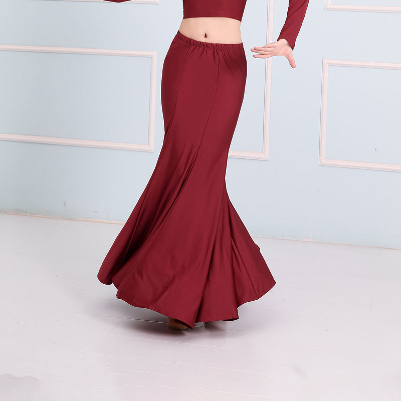 傣装女装泰国傣族舞蹈裙子女成人半身长裙练功服渐变练习服饰比赛