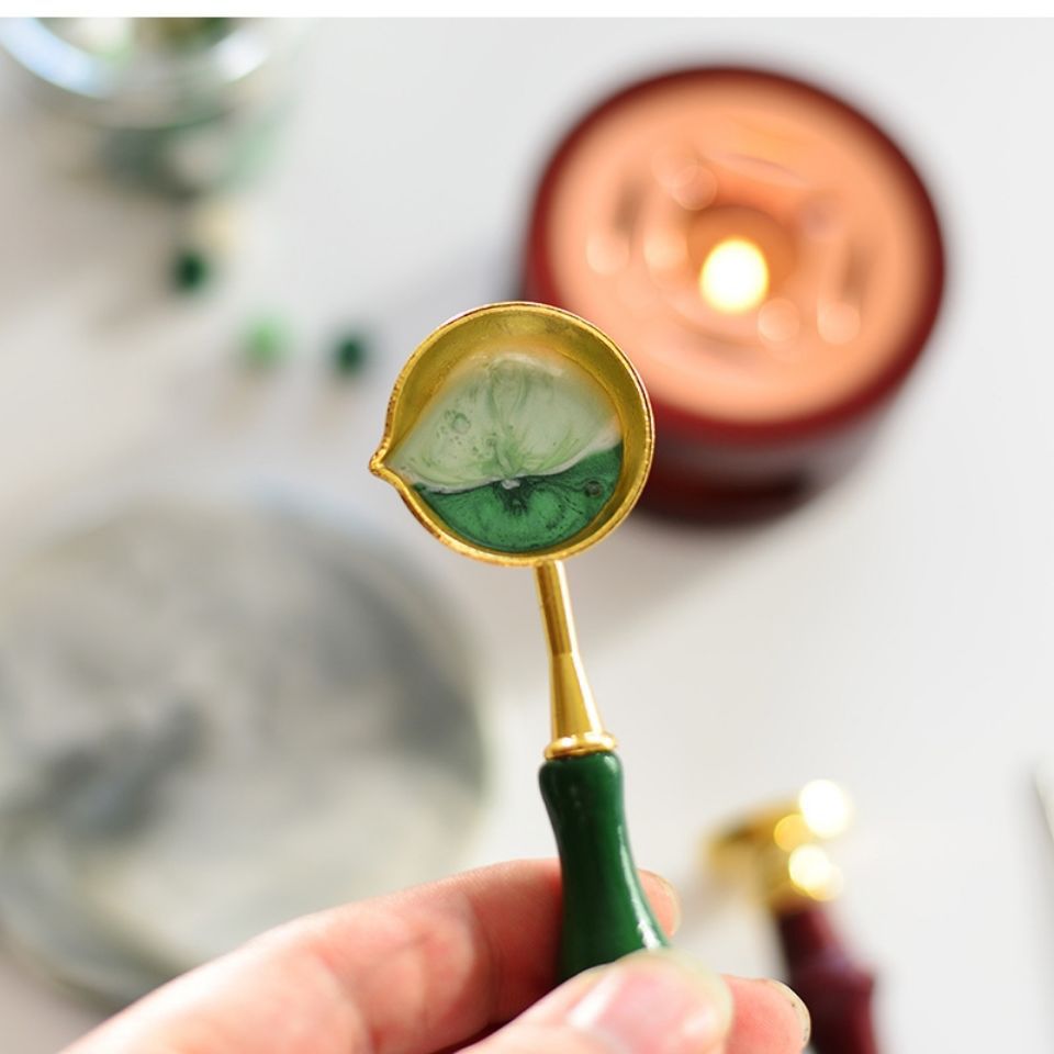 火漆印章专用勺 木柄金属柄火漆勺 火漆勺 火漆印章勺 火漆各配件