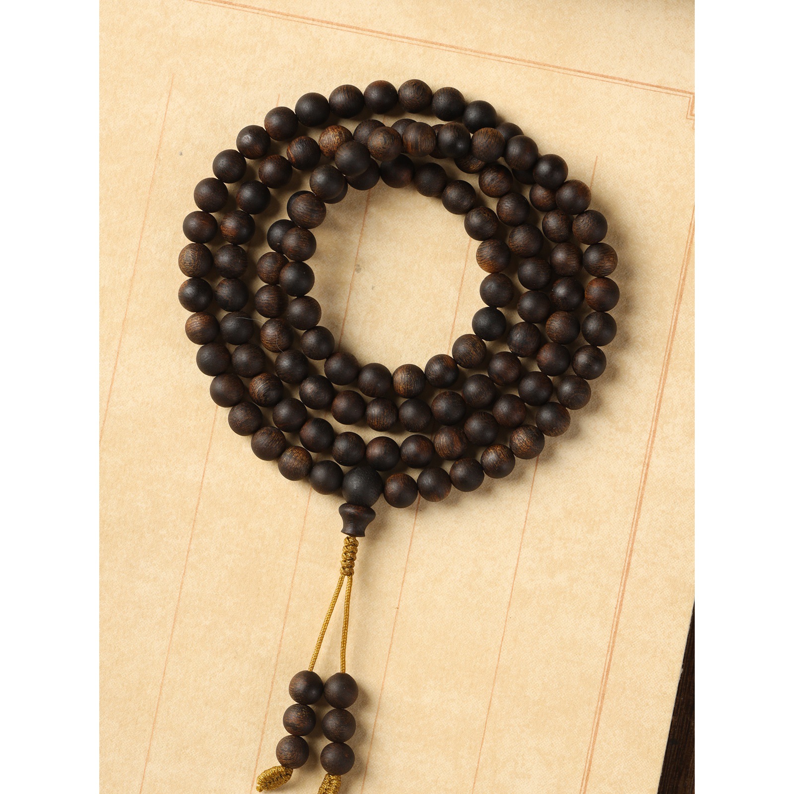 Vietnam Nha Trang White Kyara Agarwood Bracelet 108 Pieces Submerged Natural Old Material Buddha Beads Honey Knot Bracelets for Men and Women