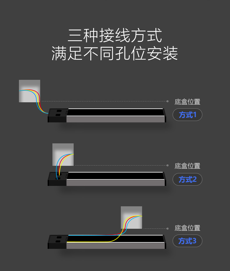 公牛可移动电力轨道插座厨房专用壁挂式无线排插接线板家用插排座