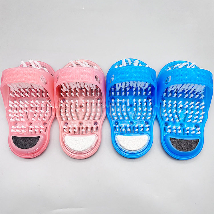 抖音同款懒人洗脚拖鞋 吸盘防滑拖鞋男女 按摩沐浴洗脚刷搓脚拖鞋