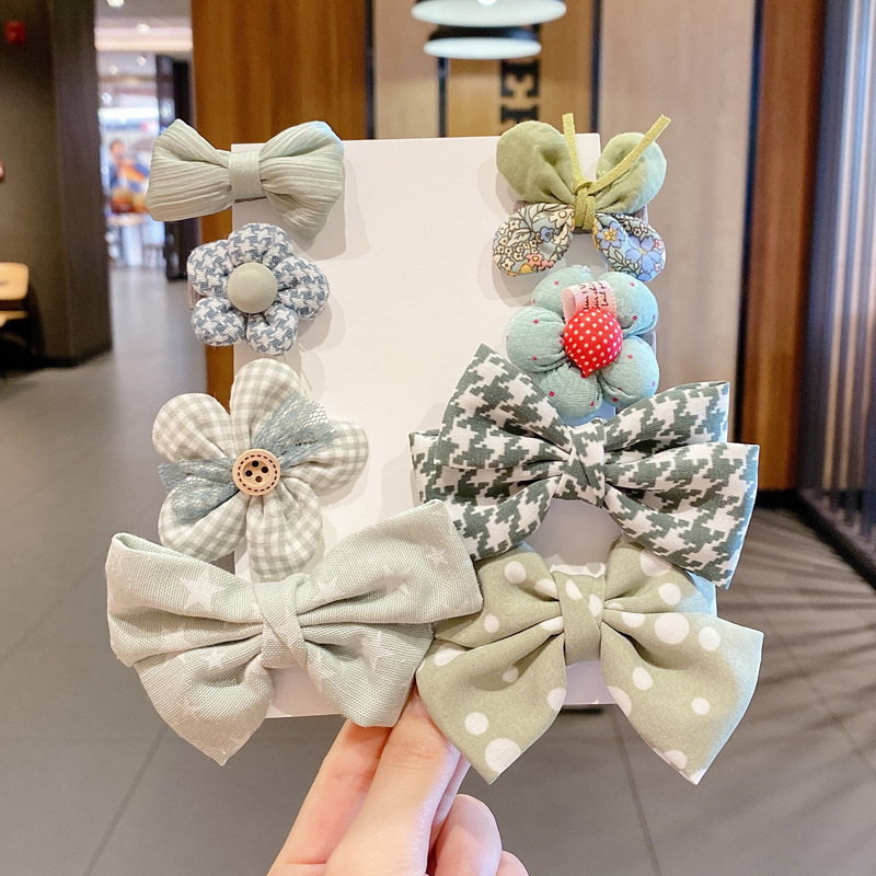 Bow Headdress Children Clip Hairware Baby Barrettes Female Cute Japanese Style Colorful Hairpin Flower Girl Clip