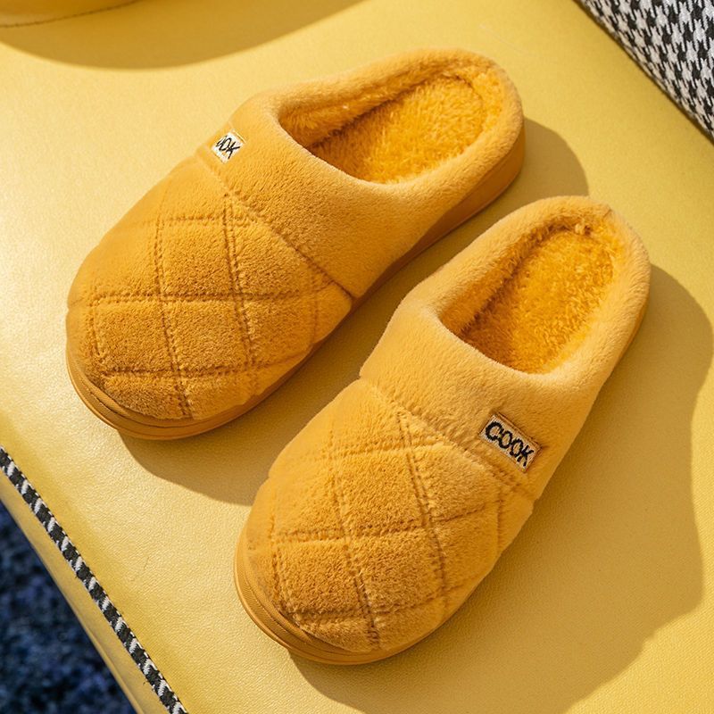 cotton slippers women‘s home autumn and winter indoor warm confinement cotton slippers wholesale wool support thick bottom men‘s non-slip couple slippers