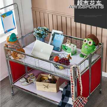 小花车货架小型折叠摆摊桌子便携推车耳环移动带轮甩货地摊促销车