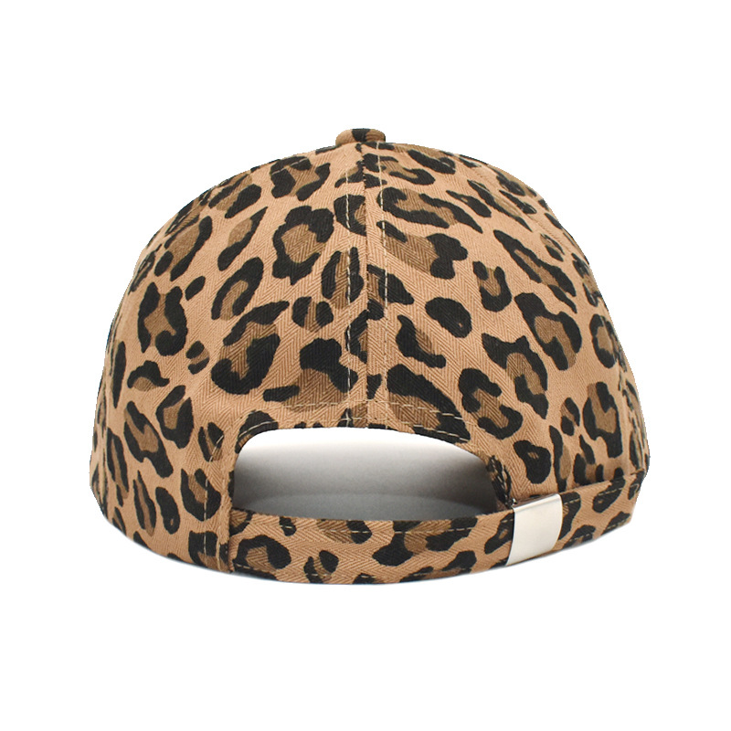 Foreign Trade Fashion Women's New Hat Leopard Print Curved Brim Baseball Cap Europe and America Cross Border Outdoor Popular Peaked Cap Sun Hat
