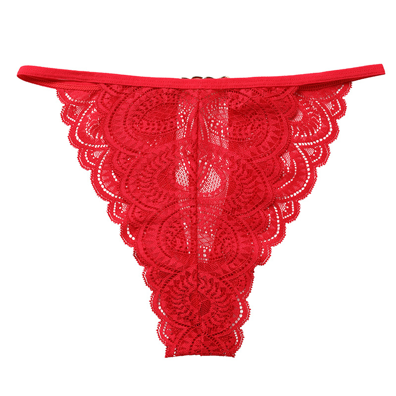 Sexy Feeling Pure Desire Hollow out Mid-Waist Briefs Female Lace plus Size Ladies Cotton Crotch Panties