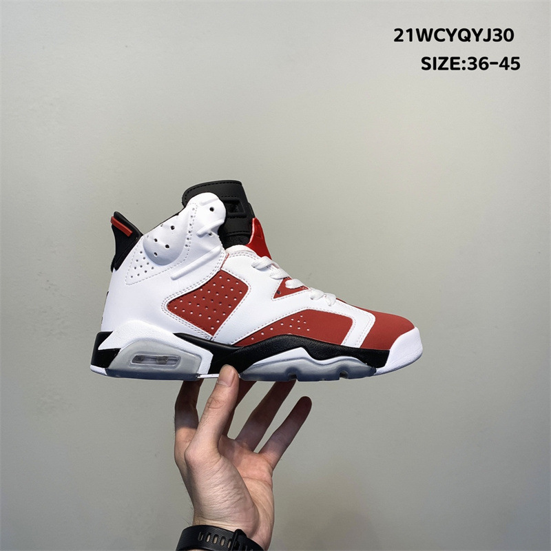 莆田aj6北卡蓝男女鞋大巴黎新款aj高帮胭脂红男女篮球运动鞋子乔6