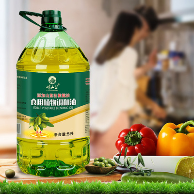 峭山公添加橄榄油山茶油食用油植物调和油5l批发