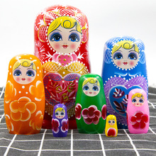 厂家批发俄罗斯套娃7层红心 卡通可爱儿童玩具哈尔滨纪念品礼物
