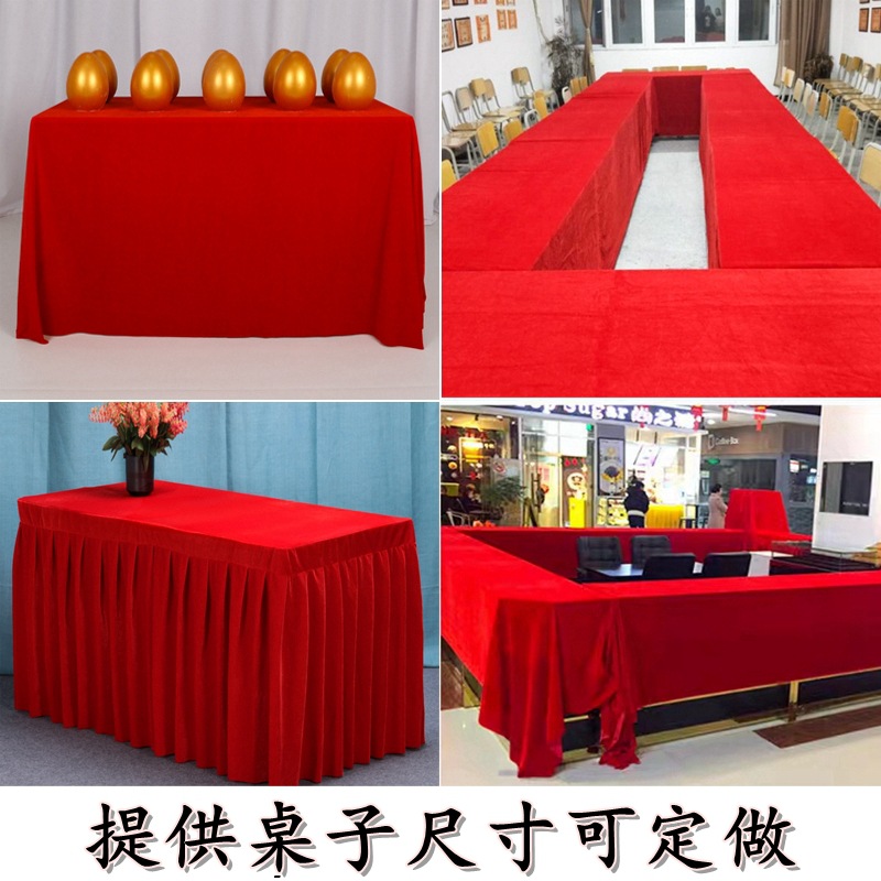 Thickened Red Flannel Wedding Background Fabric Smashing Golden Eggs Tablecloth Conference Curtain Red Background Fabric Red Cloth Buddha Cloth