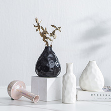 厂家定制中式创意简约白色陶瓷花瓶家居插花装饰工艺品摆件插花瓶