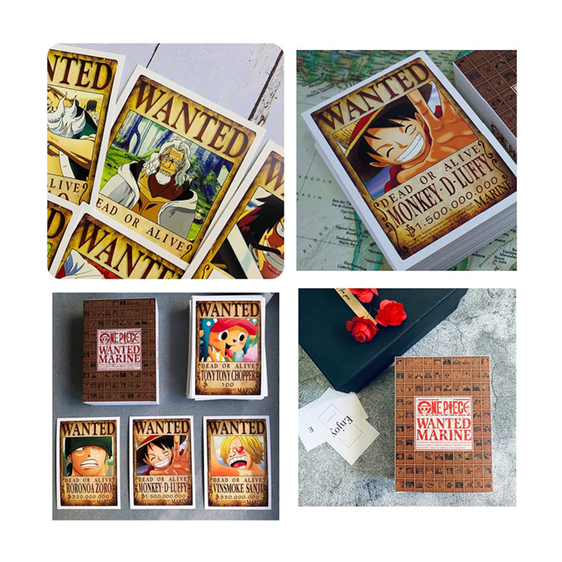 海贼王100张通缉令明信片 动漫粉丝周边礼品