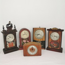 80年代老物件老式钟表座钟挂钟马头钟摆件三五钟圆头表古董钟道具