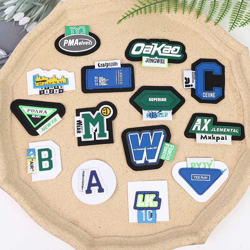 滴塑标pvc硅胶标牌服装鞋服配饰 辅料商标潮牌组合织唛贴布字母标