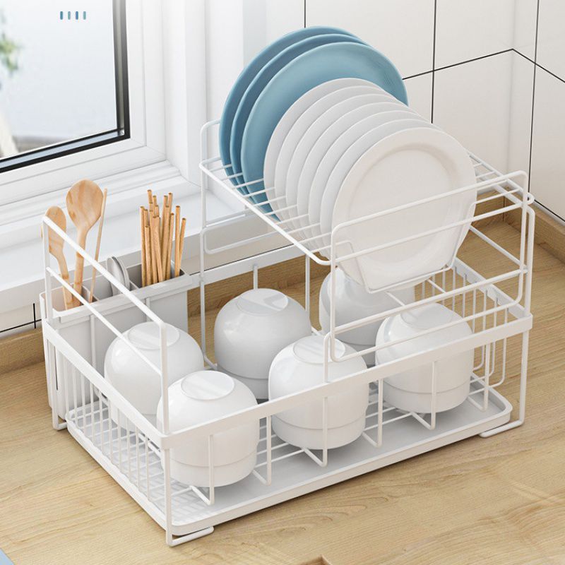 铁艺水碗碟架放碗架沥水架家用厨房收纳盒装碗筷碗柜餐具置物架