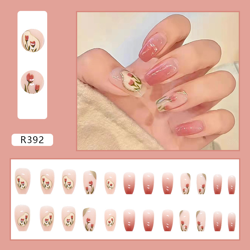 Wear Armor Nail Stickers Nail Sticker Short Detachable Nail Patch Finished Blush Nail Shaped Piece Nails