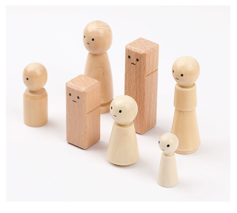 产品名称:多款彩色木偶人 颜色:原木色 彩色 尺寸:见详情所示 包装