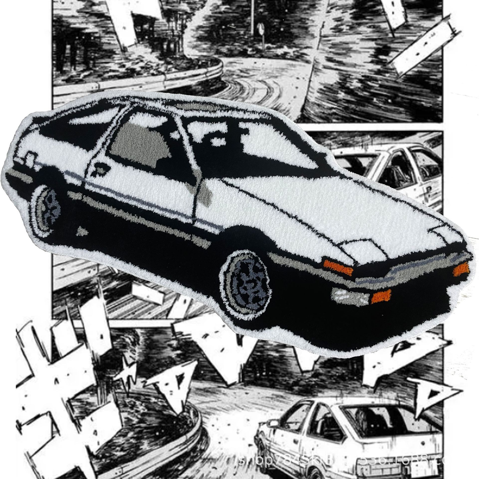 ae86异形地毯头文字d风格家用地垫浴室入户门垫-阿里巴巴