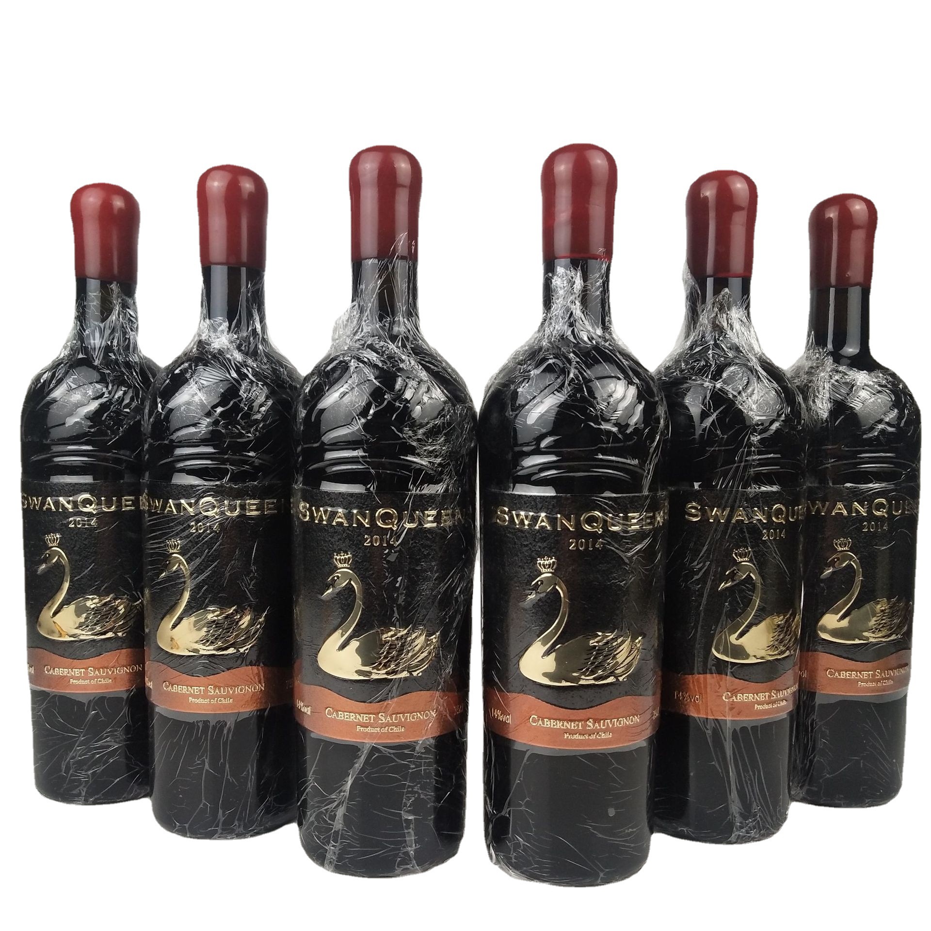 智利进口红酒天鹅皇后干红葡萄酒金属标重型浮雕瓶蜡封口14度