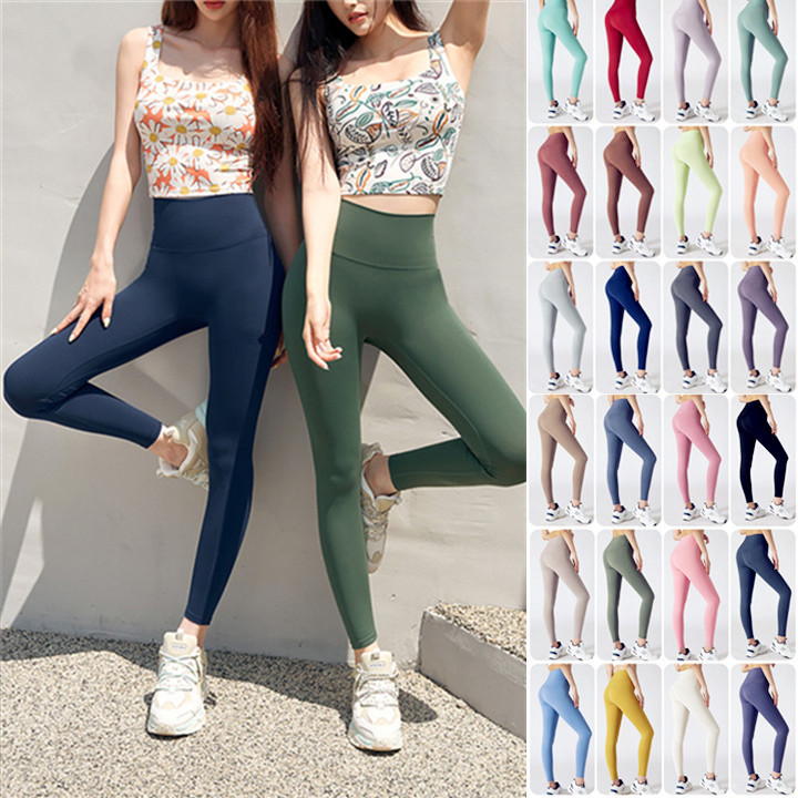 yoga pants nude yoga clothes women‘s fitness sports pants barbie pants leggings no embarrassing line high waist seamless hip lifting