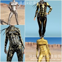 2023万圣节新品紧身衣3D数码印花成人cosplay连体扮演服装