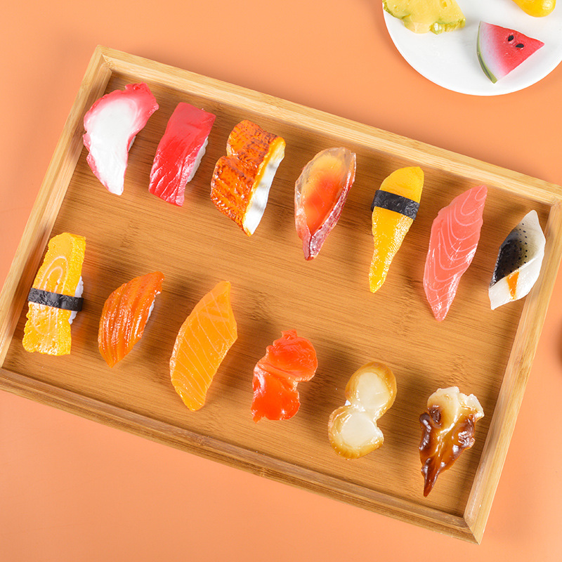 Competitive Factory Spot Fake Sushi Candy Toy Model Fun Simulation Japanese Rice Ball Salmon Simulation Candy Toy Sushi