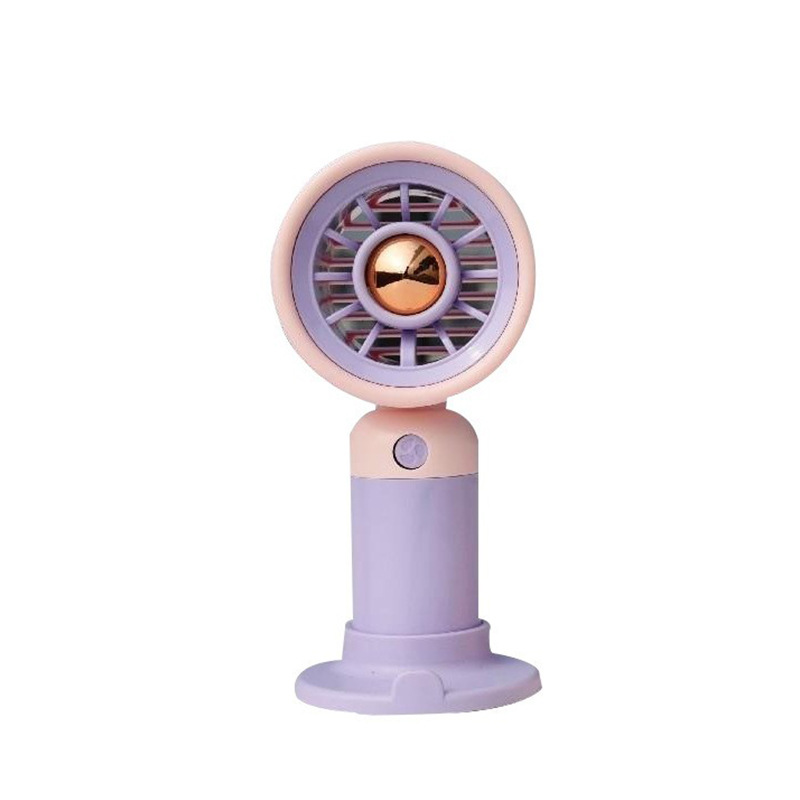 2023 New Turbine Glaring Gold Little Fan Charging with Base Children Portable Summer Electric Fan TikTok Cross-Border