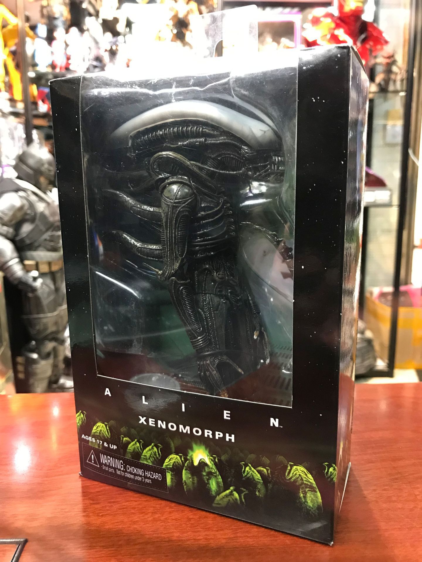 neca 异形 alien 大战铁血战士1979透明脑壳 8寸盒装可动手办模型