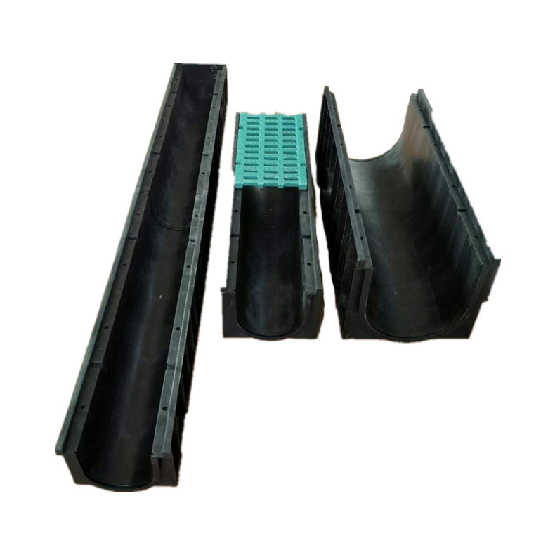 现货hdpe线性排水沟渠道塑料缝隙高分子u型塑料一体式排水沟批发