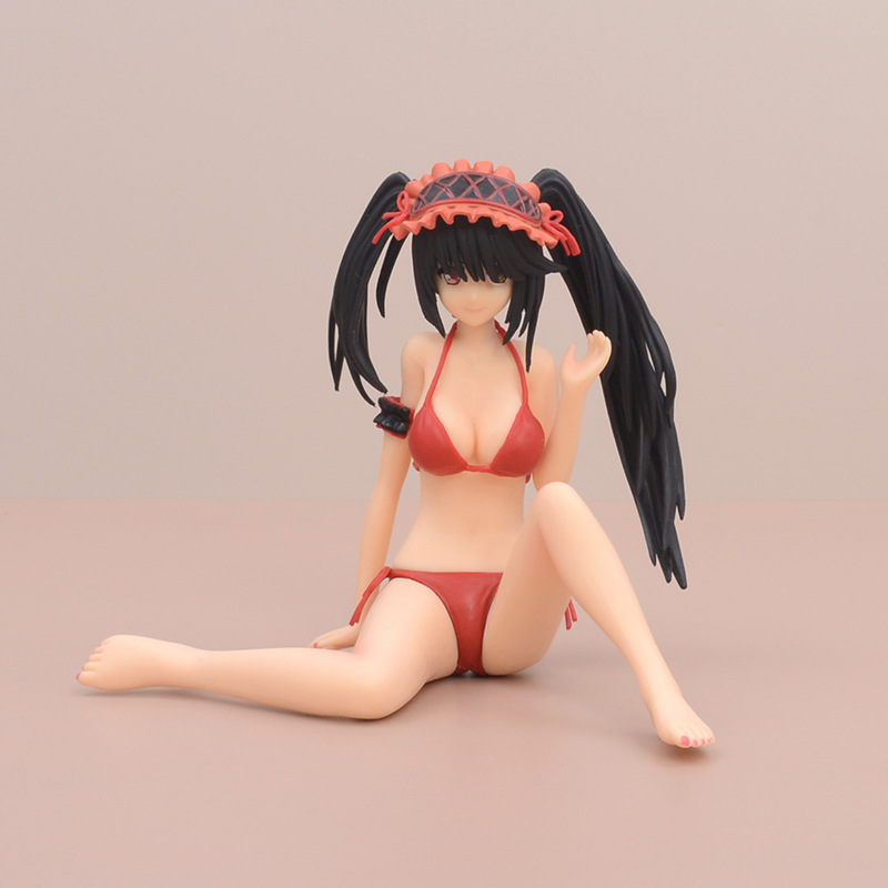 约会大作战 时崎狂三 泳装可脱 坐姿 模型摆件 盒装手办动漫车载