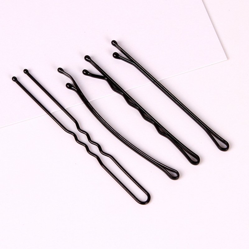 包邮加粗加紧黑卡子顶夹一字发夹u型夹