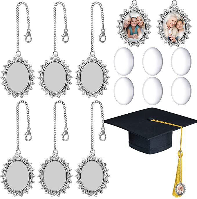 DIY Photo Pendant Time Stone Graduation Season Hat Brim Photo Commemorative Doctorial Hat Graduation Tassel Pendant