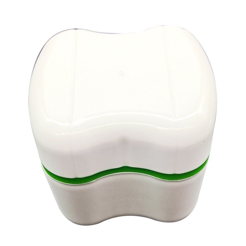 牙科全口假牙盒 欧式储牙盒 双层 (带滤网) 保持器盒 义齿盒便携