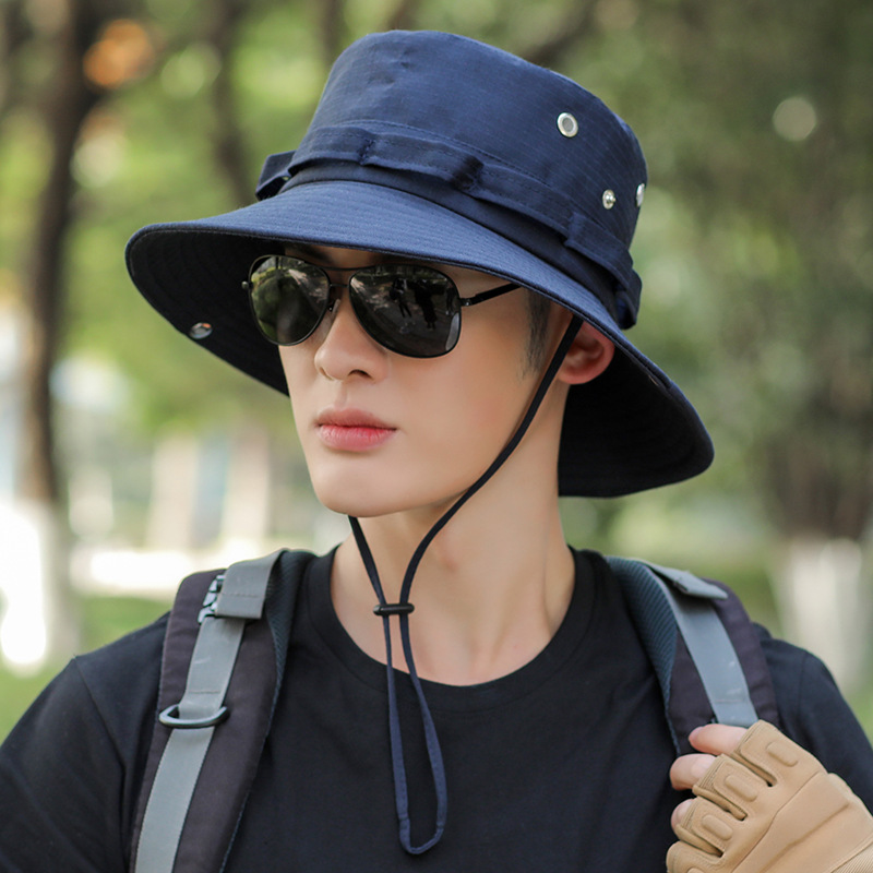 Men's Summer Hat Sun Hat with Wide Brim Outdoor Mountaineering Sun Hat Men's Cycling Travel Bucket Hat Hot Sale Wholesale