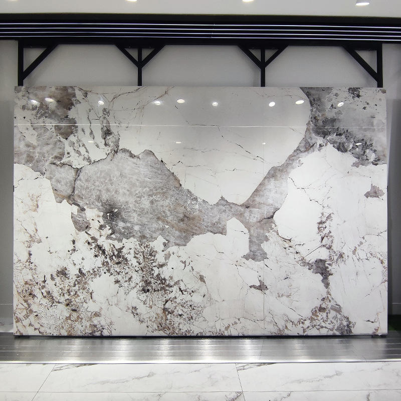 岩板背景墙1200x2400客厅电视大理石连纹大板板材现代简约潘多拉