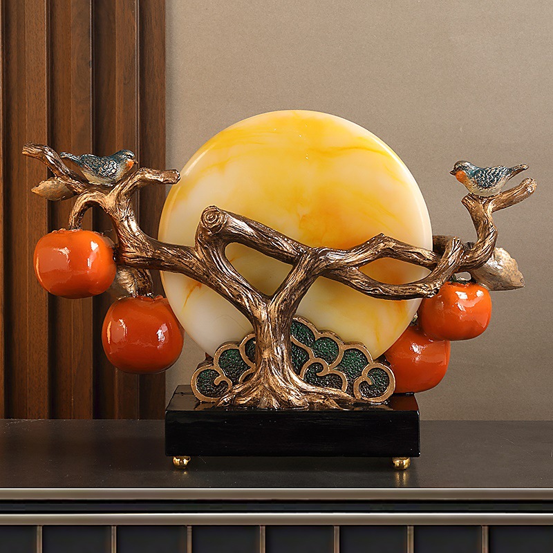 批发柿柿如意柿子摆件新中式乔迁新居送礼品玄关酒柜电视柜装饰品