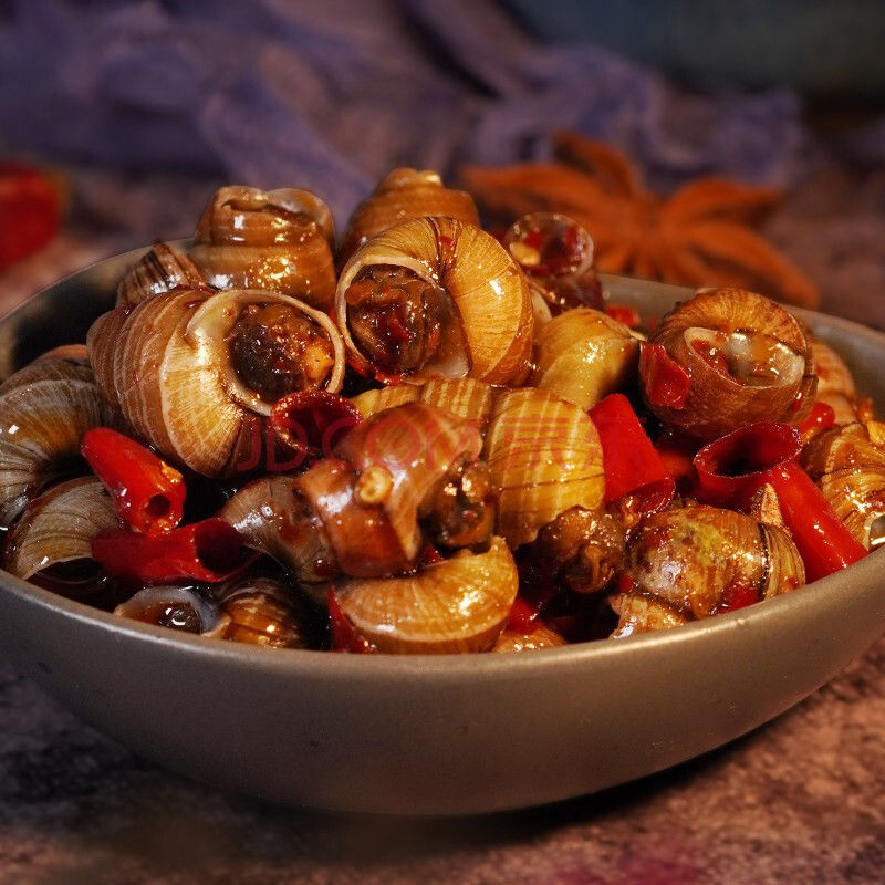 (买2斤送1斤)香辣炒田螺香辣螺蛳海鲜250g 500g