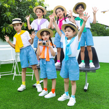 六一儿童节演出服装幼儿园毕业照班服糖果色小学生啦啦队合唱表演