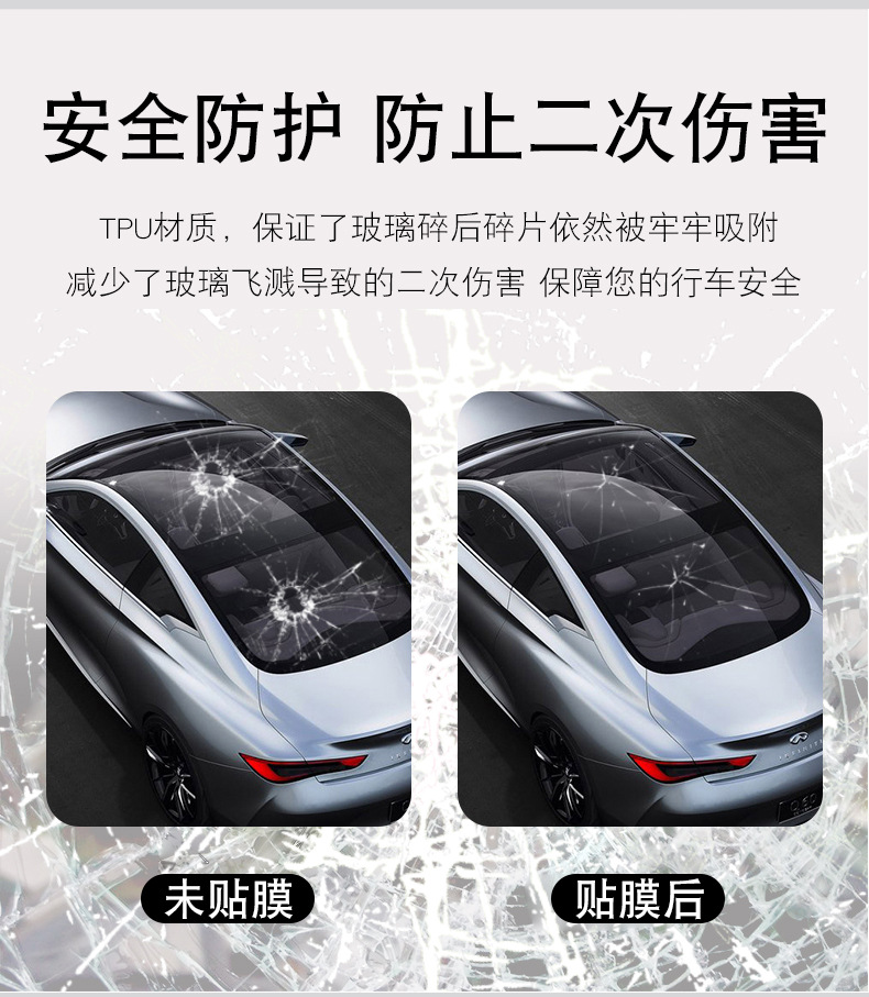 汽车tpu天窗冰甲高隔热盾甲车顶隔热防晒膜防爆膜贴膜防紫外线