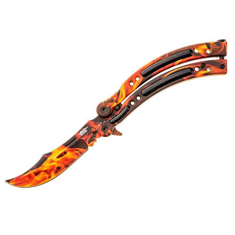 orange butterfly knife 火焰刀-cs go-13cm