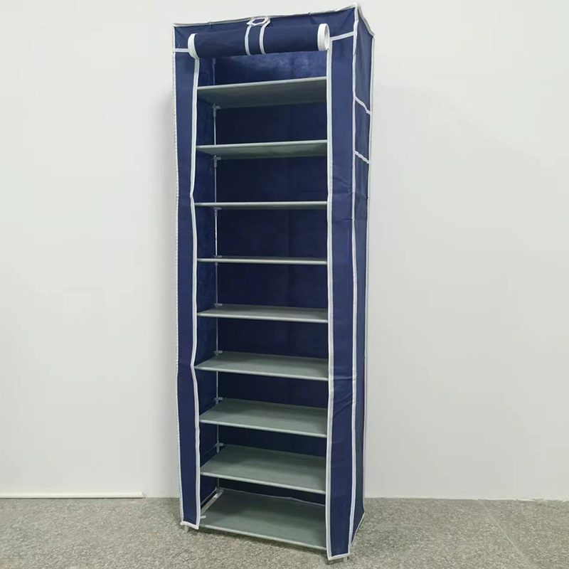 Exclusive for Cross-Border Supply Simple Shoe Cabinet Non-Woven Multi-Layer Steel Pipe Storage Dustproof Family Finishing Space-Saving Shoe Rack