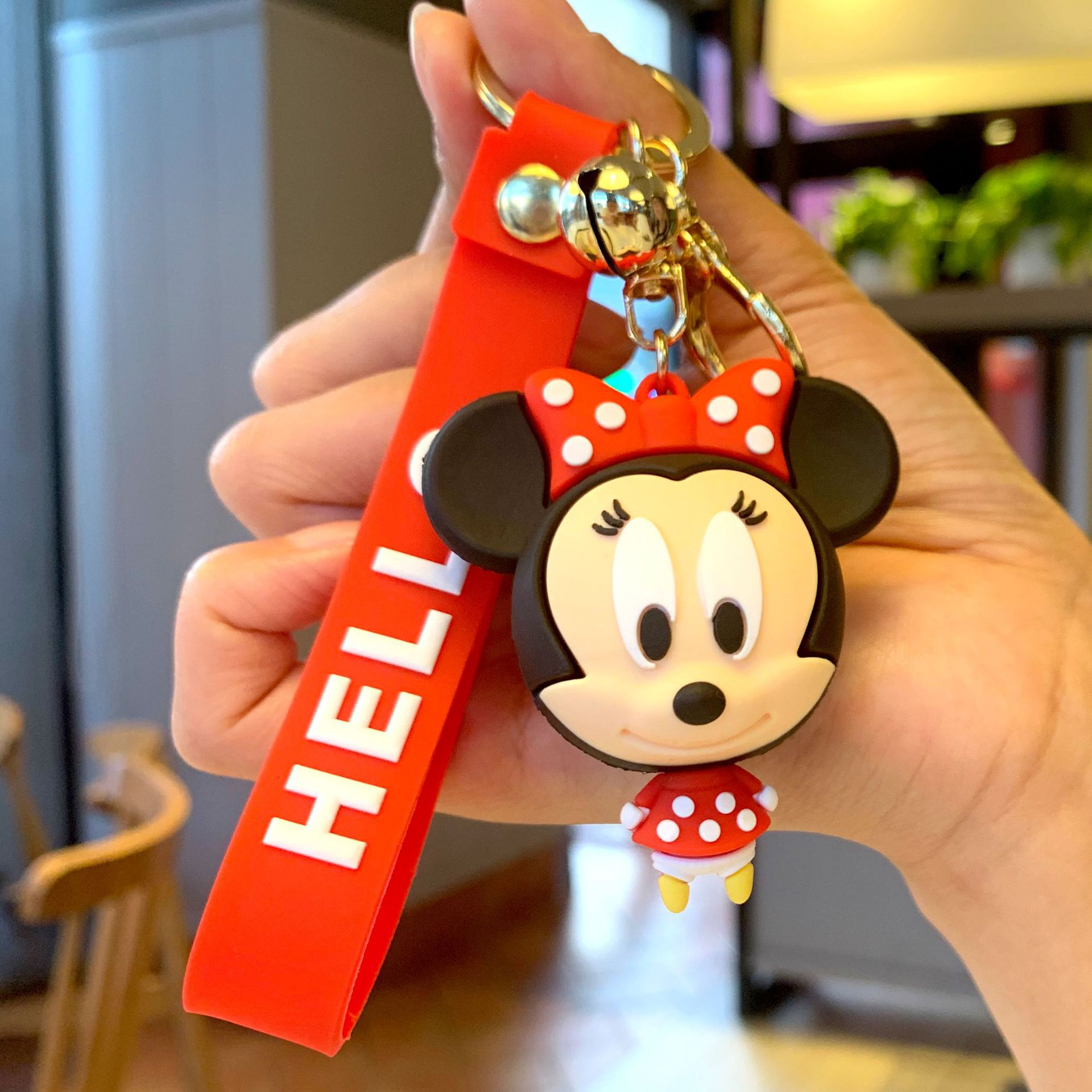 经典卡通动漫米老鼠钥匙扣硅胶米奇米妮公仔挂件汽车挂饰情侣饰品