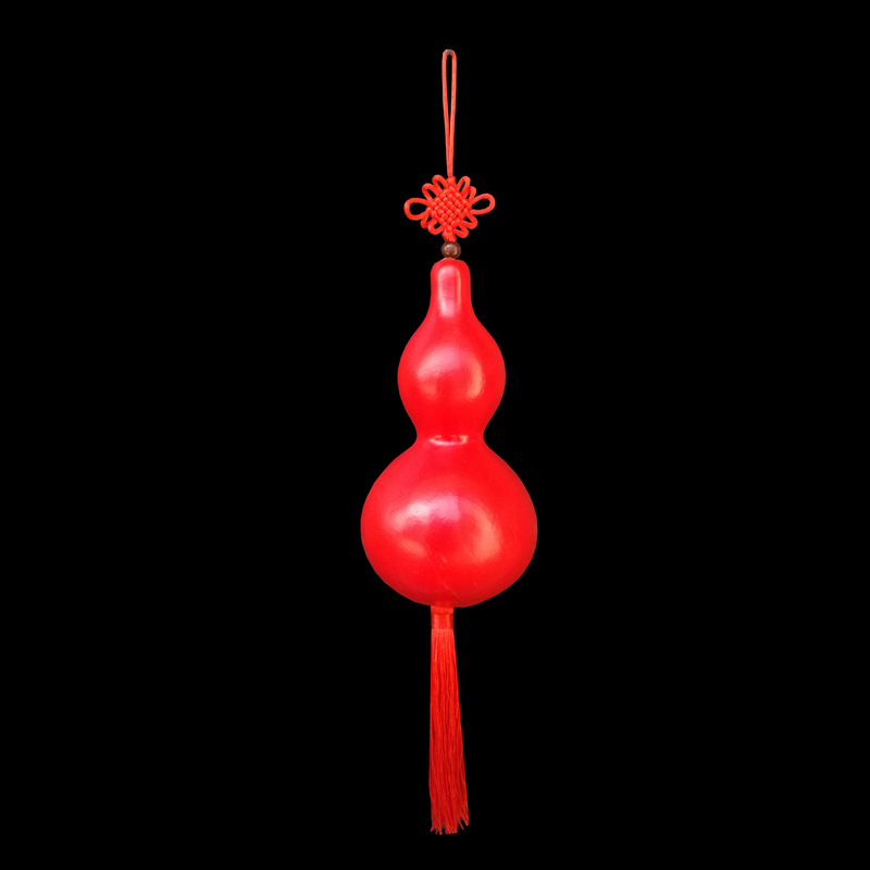 红葫芦客厅天然招财家居公司迷你门冲装饰横梁开口真小葫芦挂件