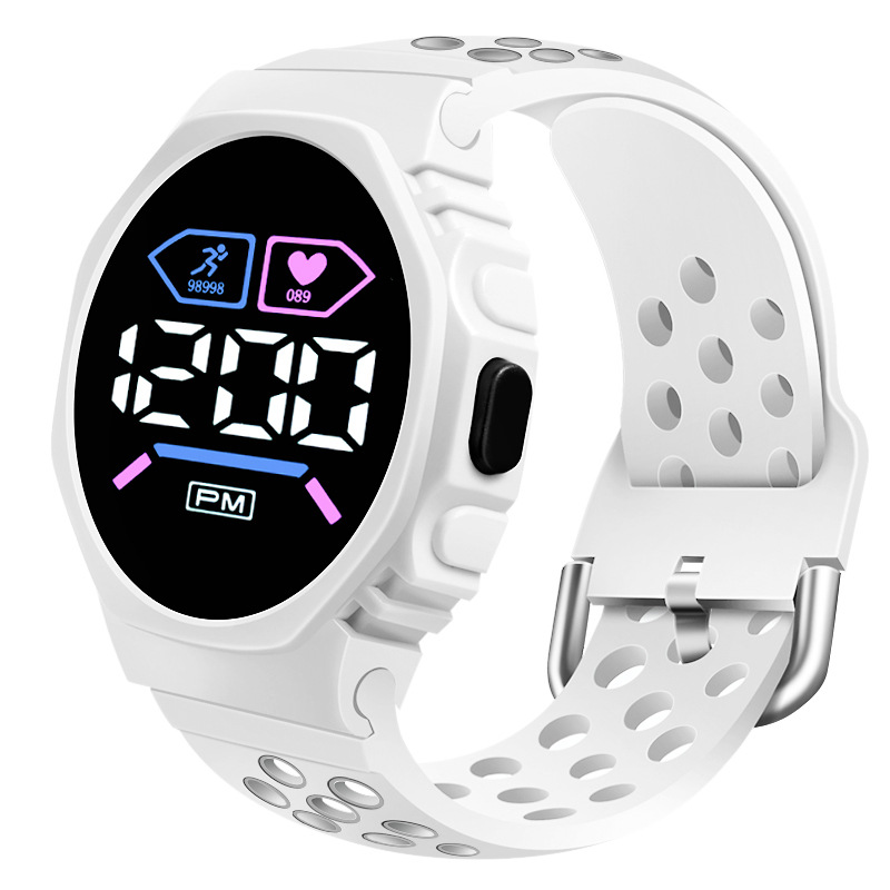 (New Hot Push) Led Watch Waterproof Sports Creative M1 Double Ribbon Electronic Watch for Male and Female Students in Stock