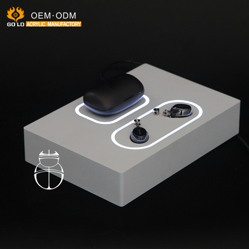 厂家直供批量led蓝牙耳机展示架亚克tws防盗陈列架电子产品展示台