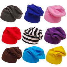韩版宝宝针织帽定制秋款儿童单色帽可爱新生儿棉质套头帽子六角帽