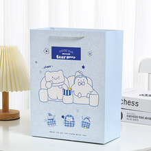韩风ins卡通白纸卡纸袋纸质手提购物袋子礼品袋生日礼物包装袋子