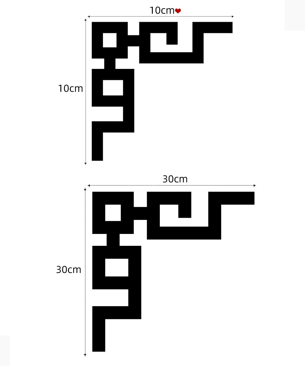 时尚对角花边镜面墙贴亚克力电视墙边框背景墙客厅卧室吊顶sq601i