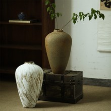 中式复古陶瓷花瓶摆件客厅高级感插花水养花器民宿侘寂风禅意装饰